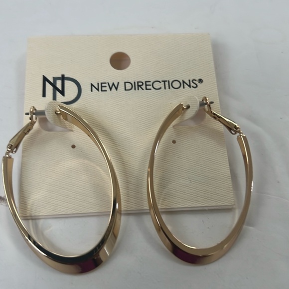 New Directions Gold-Tone Oval Earrings - Picture 1 of 3